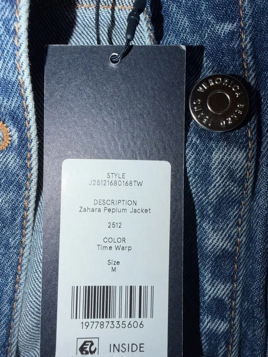 Veronica Beard Zahara Denim Peplum Jacket NWT - Picture 9 of 10